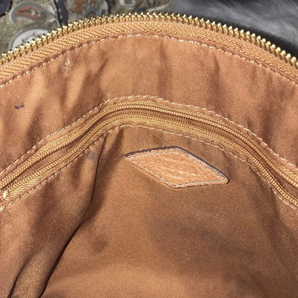 Fossil Brown Leather Crossbody Bag